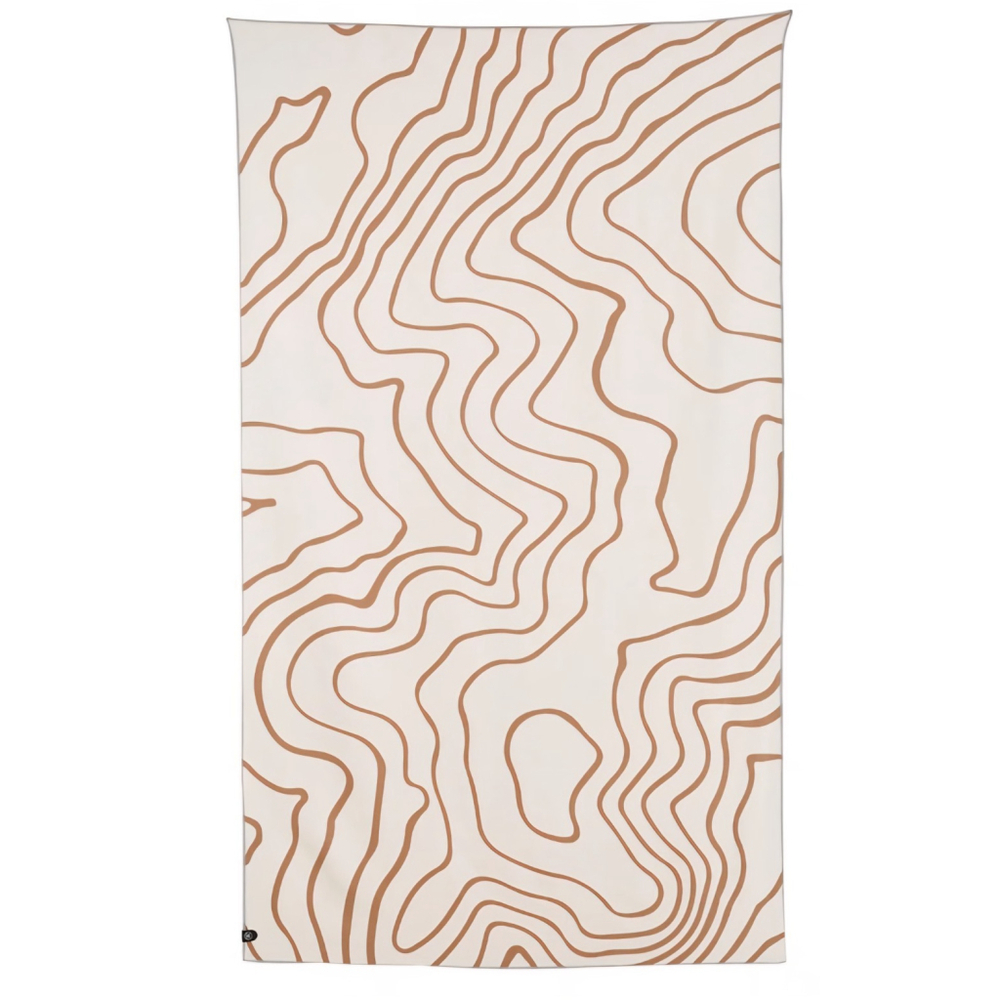 New 84 X 48 Tommy Docks Sand Color Microfiber Suede Towel - Quick Dry, Sand Free